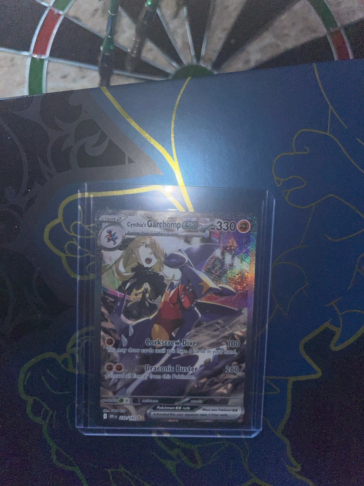 Cynthia's Garchomp ex Pokémon kaart, Ophalen of Verzenden, Zo goed als nieuw, Losse kaart
