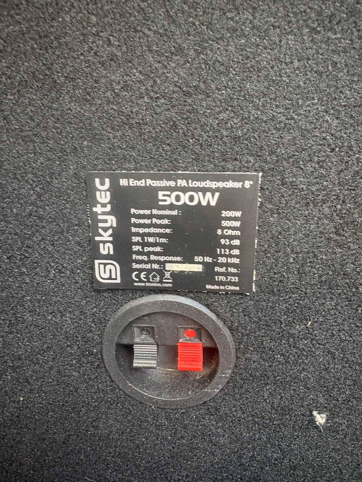 Skytec speakers 500W, Zo goed als nieuw, 120 watt of meer, Front, Rear of Stereo speakers, Ophalen