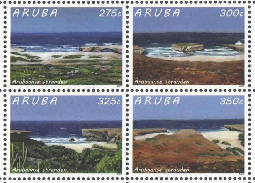 Aruba 836/9 postfris Stranden 2015, Ophalen of Verzenden, Postfris