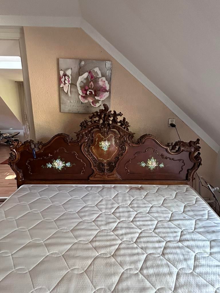 Prachtig Italiaans Barok Bed, Ophalen of Verzenden, Zo goed als nieuw, Tweepersoons