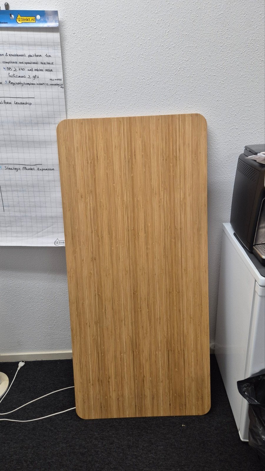 IKEA Hilver Tafelblad / Bureau Blad - Bamboe, Ophalen, Gebruikt, Hout, Bruin