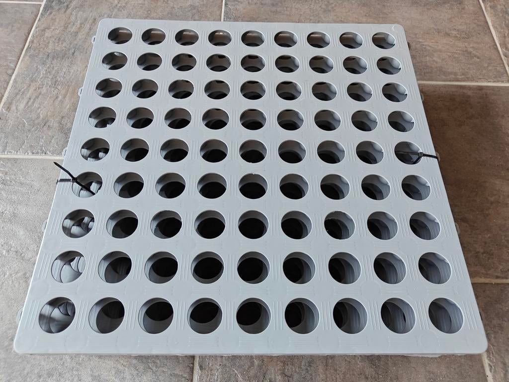 Kunststof tegels 50x50cm voor terras of balkon, grijs, Ophalen of Verzenden, Gebruikt, Kunststof