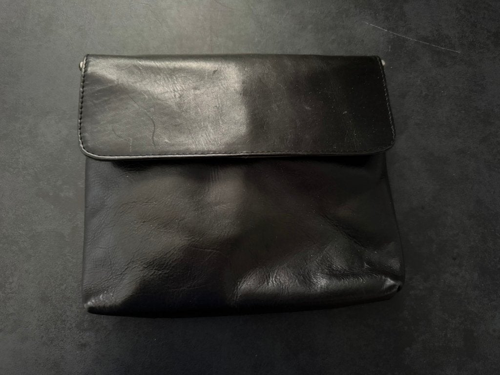 Fraaie zwart leren damestas van Bosboom, Ophalen, Zo goed als nieuw, Zwart, Handtas
