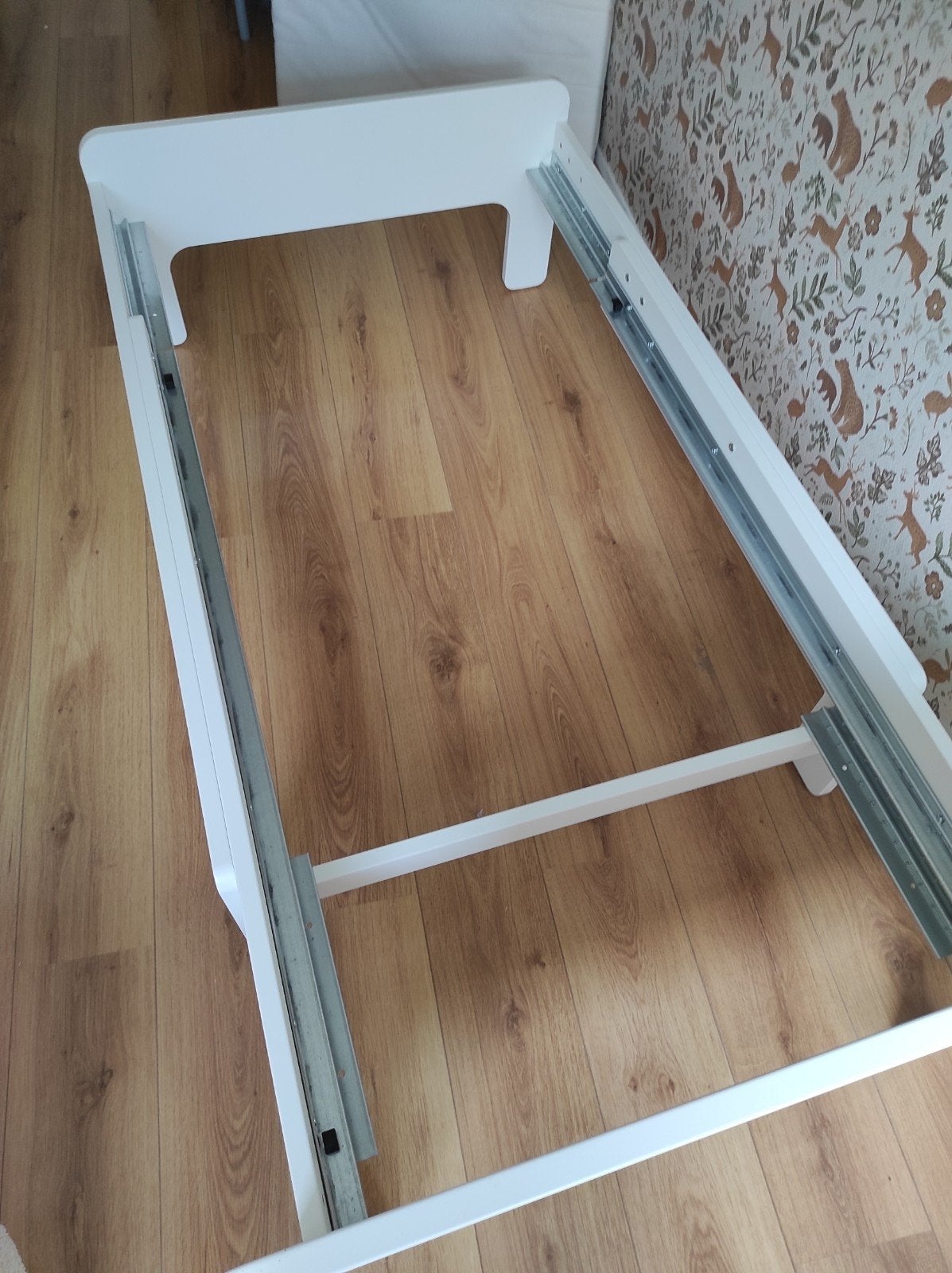 IKEA LURÖY eenpersoonsbed met lattenbodem, Ophalen, 90 cm, Eenpersoons, Wit