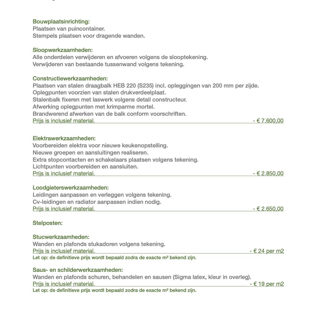 Quotes, Calculations & Construction advice, Diensten en Vakmensen