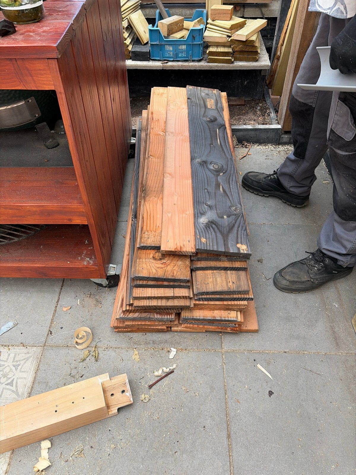 25 gebruikte Douglas planken - 120x19x2 cm, Ophalen, Gebruikt, Minder dan 25 mm, Plank