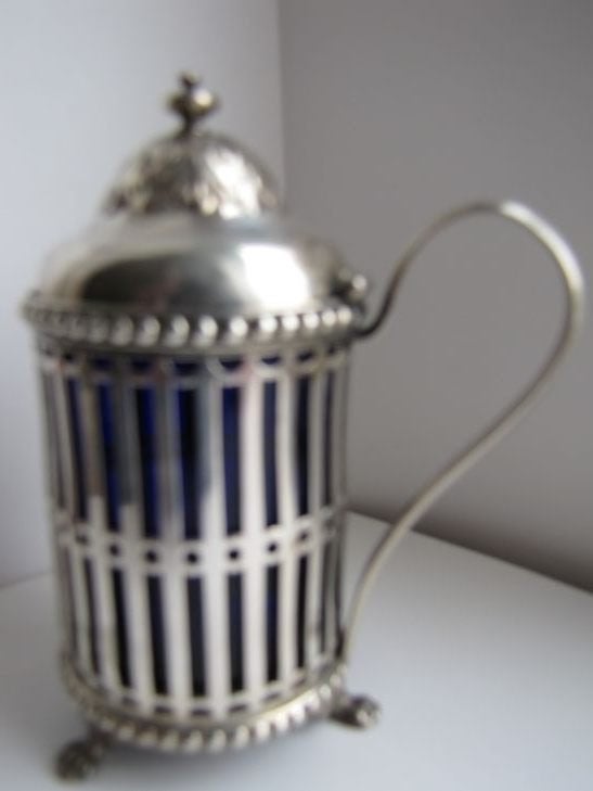 Mosterd pot 16, Antiek en Kunst, Verzenden, Zilver