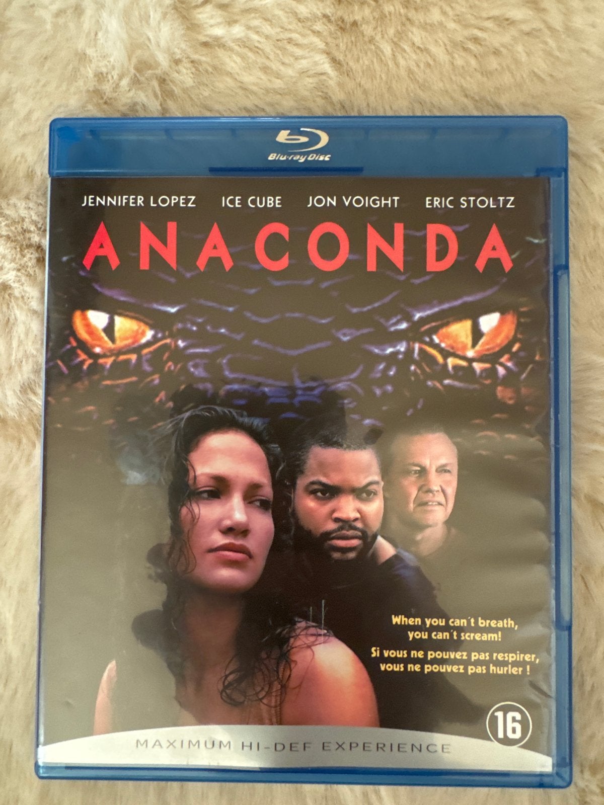 Anaconda Blu-ray met Jennifer Lopez en Ice Cube, Horror, Engels, Vanaf 16 jaar, Nederlands
