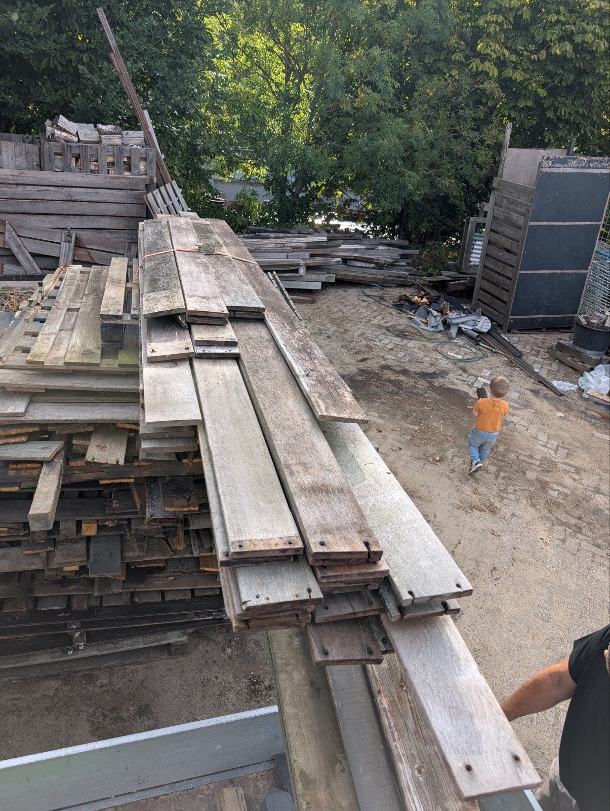 30 hardhouten planken - diverse lengtes, Ophalen, Gebruikt, Minder dan 25 mm, Plank