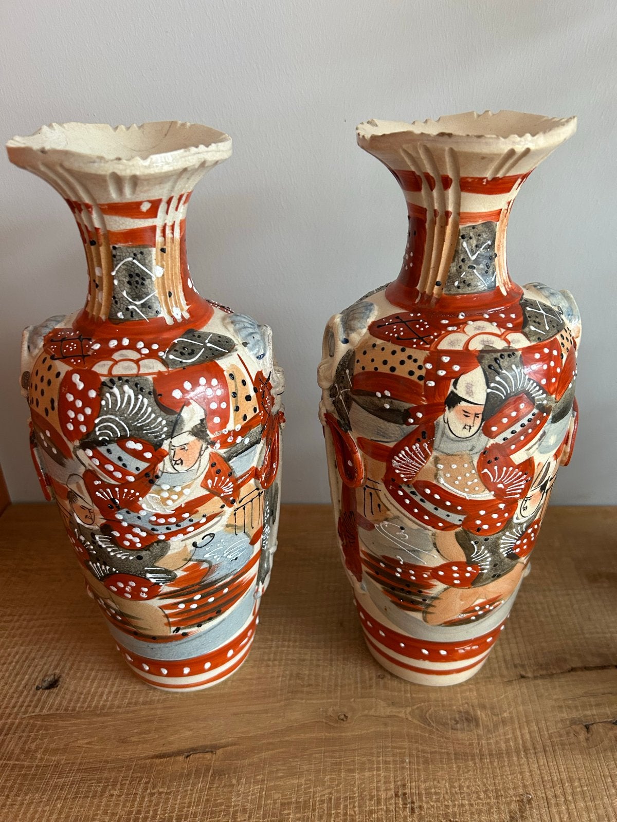Set van 2 antieke Japanse Satsuma vazen, Ophalen of Verzenden
