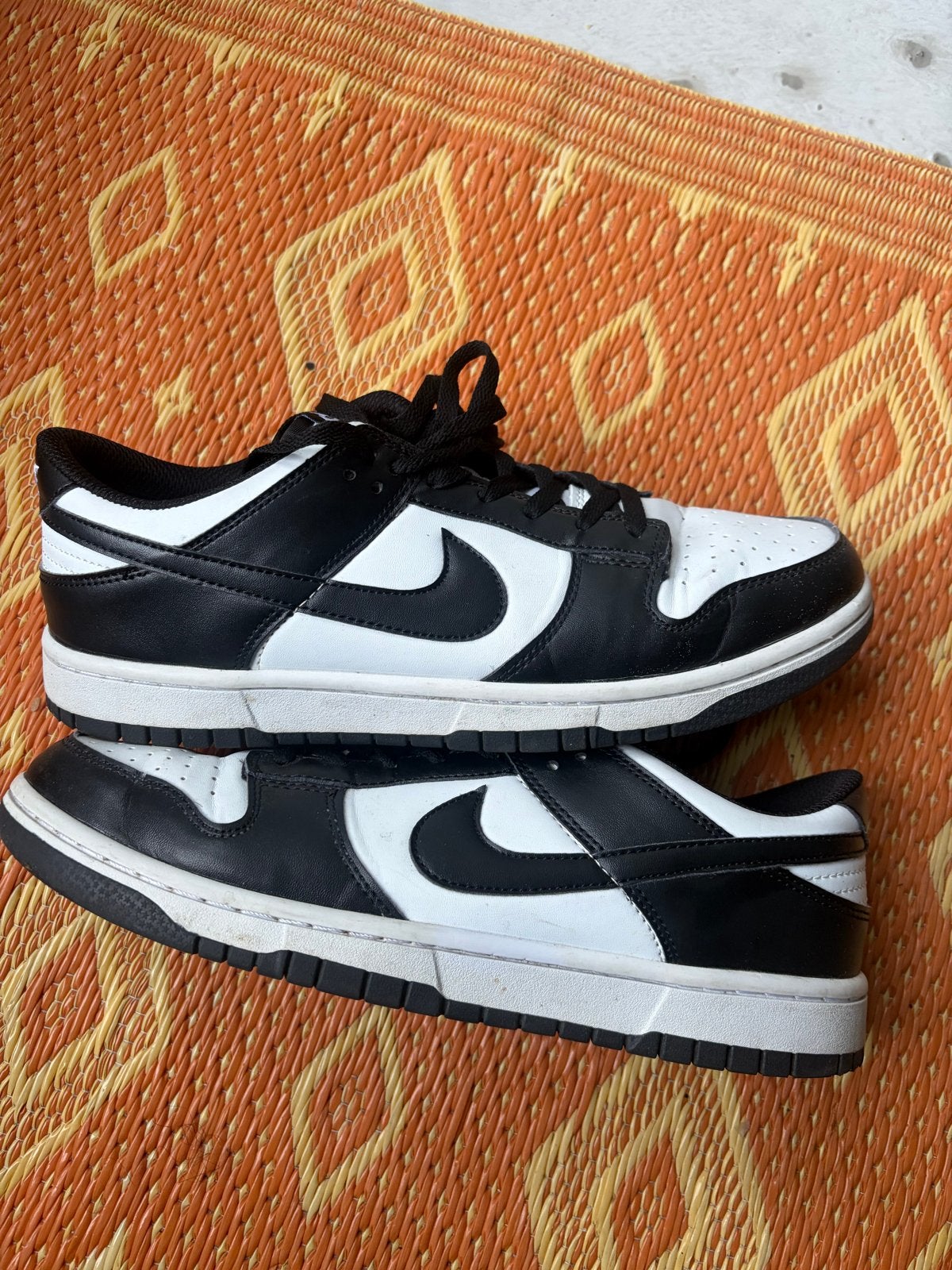 Nike Dunk Low Retro Panda Zwart Wit - Maat 43, Ophalen of Verzenden, Zo goed als nieuw, Zwart, Sneakers of Gympen