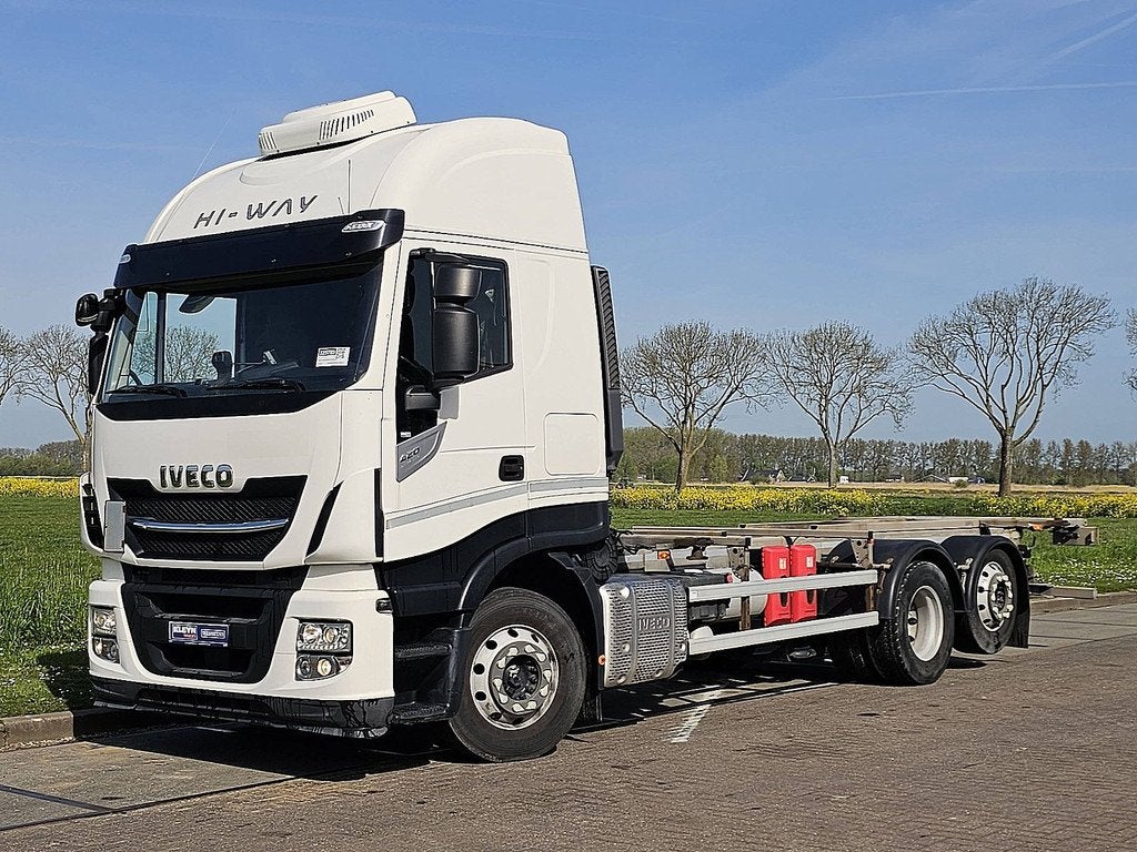 IVECO AS260S42 STRALIS 6x2 intarder alcoa's, Auto's, Vrachtwagens, Automaat, Euro 6, Iveco, Wit