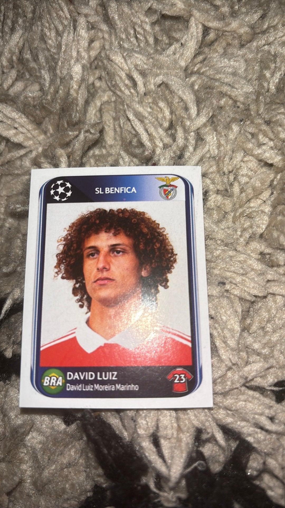 Panini voetbalplaatje 2010-2011 david luiz, Ophalen of Verzenden, Zo goed als nieuw