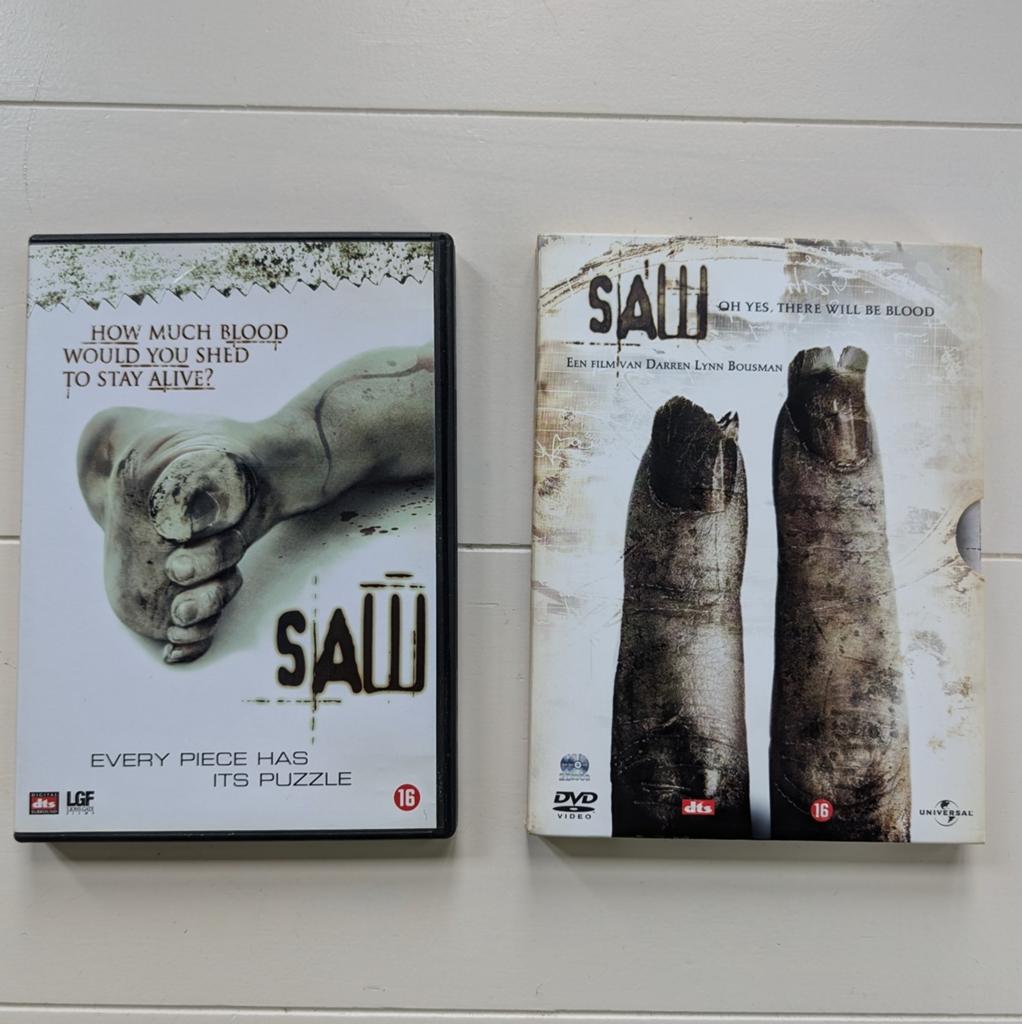 Saw 1 & 2 (2004-2005) DVD Horrror Classic, Cd's en Dvd's, Dvd's | Horror, Vanaf 16 jaar, Ophalen of Verzenden, Zo goed als nieuw