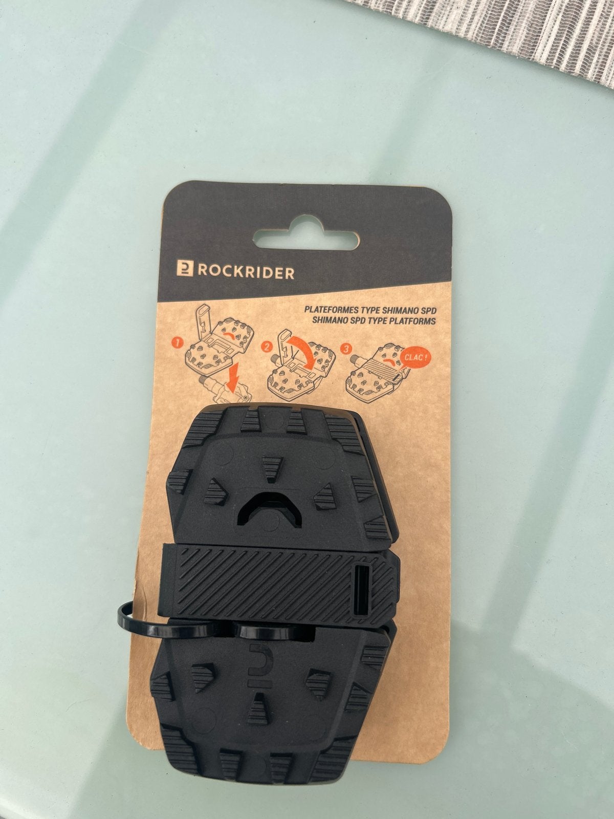 Rockrider SPD Type Platform Pedalen voor Shimano, Fietsen en Brommers, Fietsonderdelen, Nieuw, Crankstel of Pedalen, Kunststof