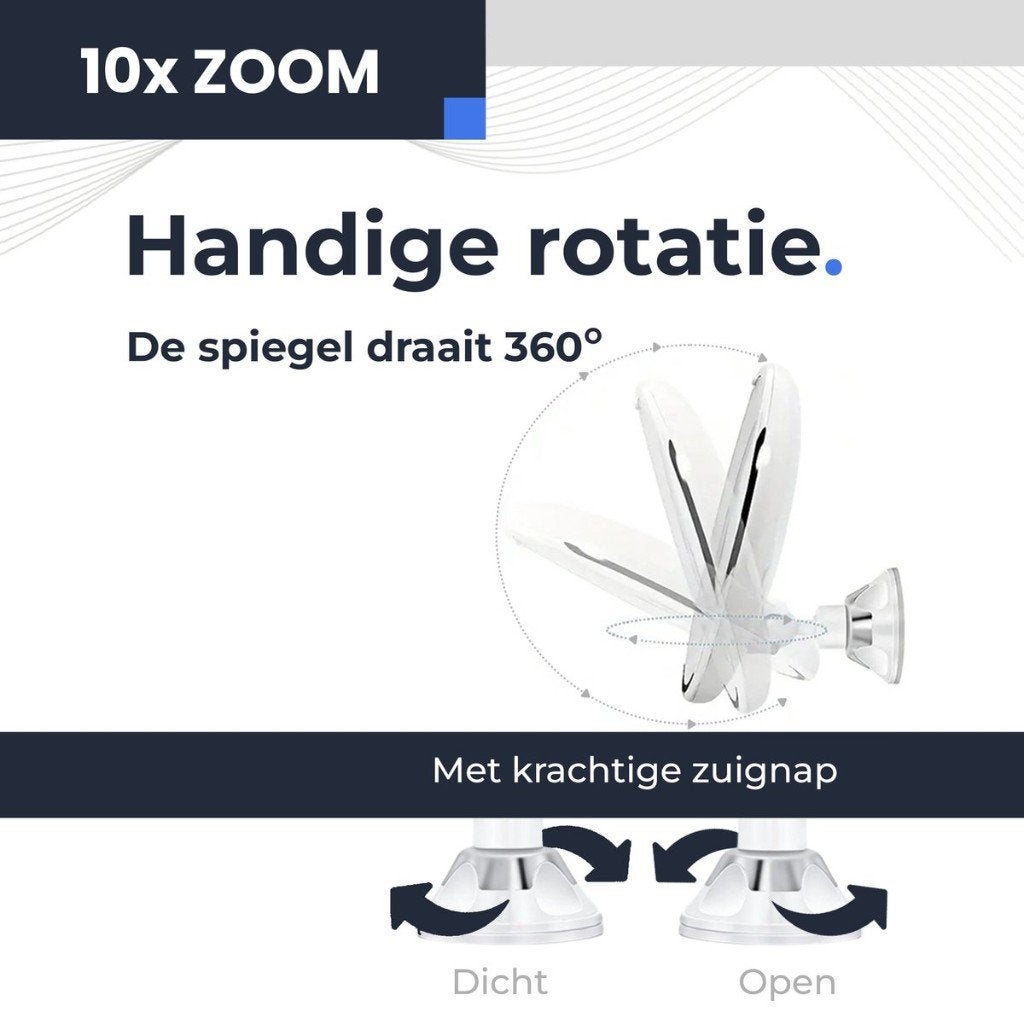Make Up Spiegel - 10x Vergroting - 360 Graden Verstelbaar, Theodoor Colenbranderhof 9, 3059LC Rotterdam, Nederland, Gehele gezicht