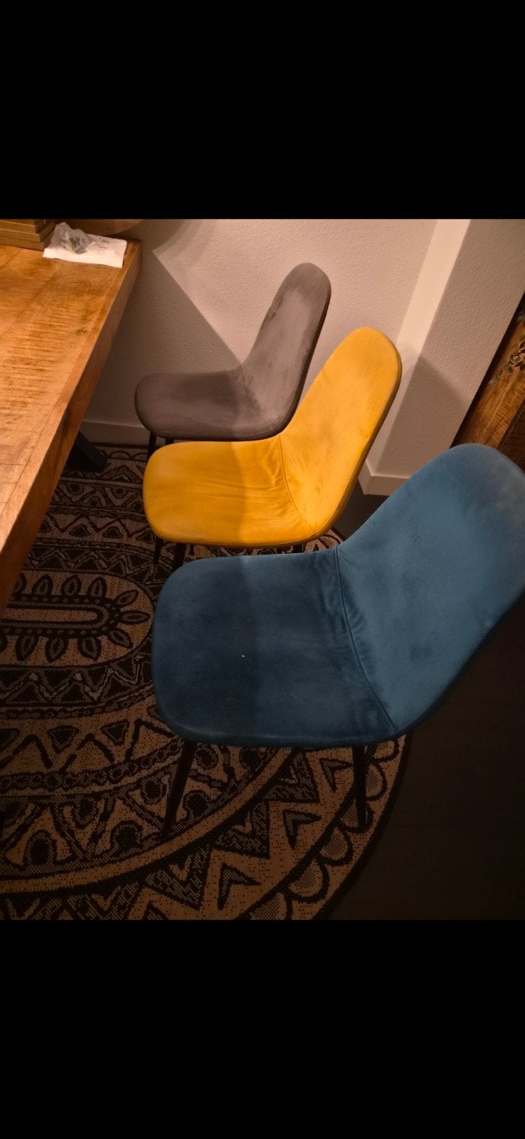 Rodeo eetbank plus 3 stoelen, Ophalen of Verzenden, Minder dan 75 cm, 50 tot 75 cm