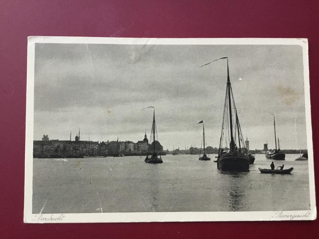 Antieke Ansichtkaart Dordrecht Riviergezicht, Verzamelen, Ansichtkaarten | Nederland, Ophalen of Verzenden, Voor 1920, Ongelopen