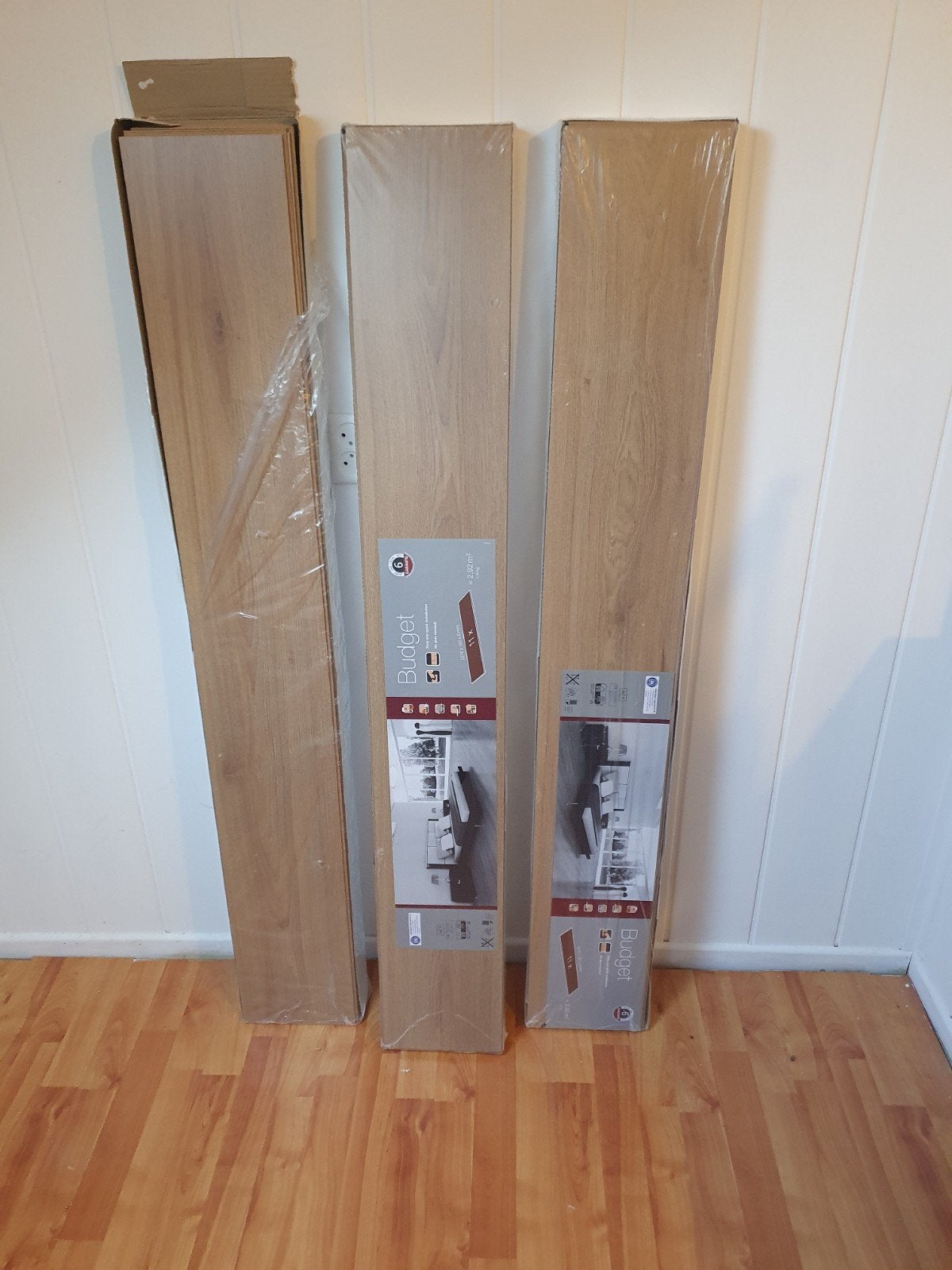 3 pakketten Budget Eiken Natuur laminaat, Ophalen, 50 tot 150 cm, Nieuw, 10 m² of meer