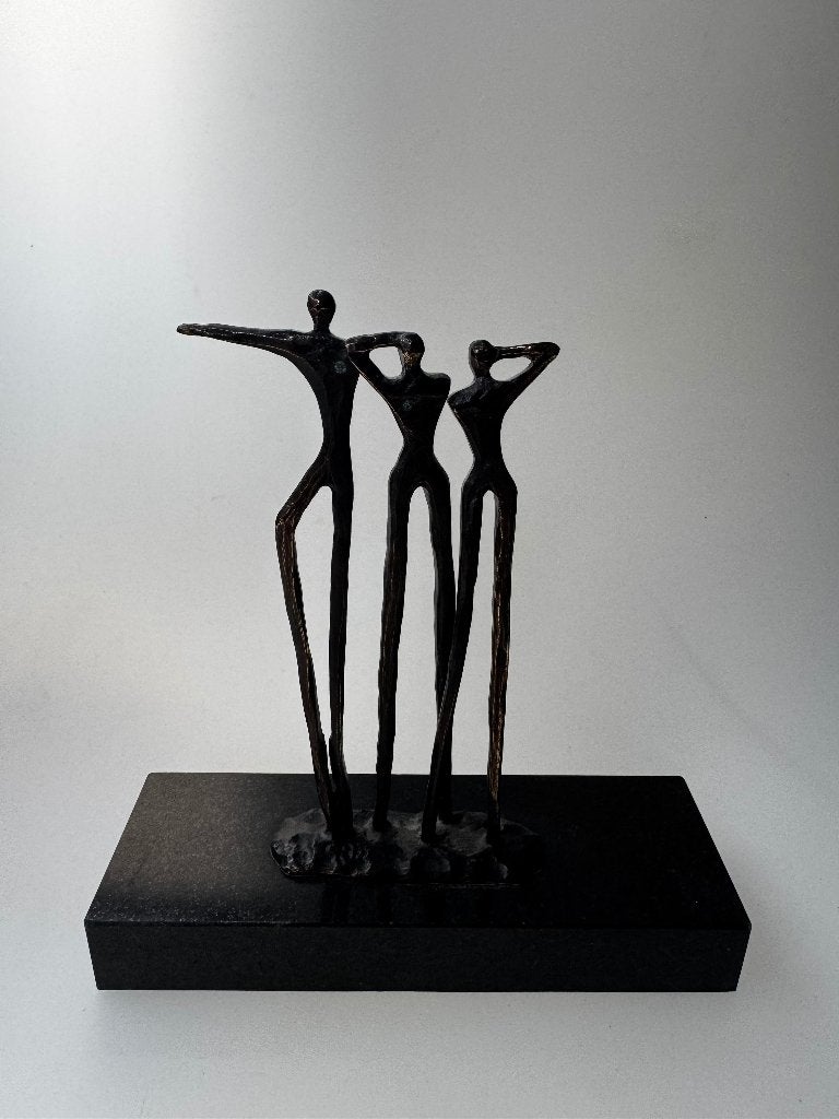 Artihove bronzen beeldje, Ophalen of Verzenden, Zo goed als nieuw, Zwart, Metaal