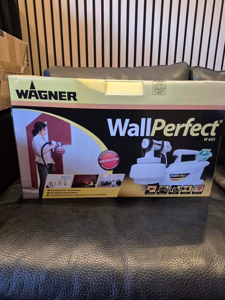 Wagner WallPerfect W 665 Verfspuit - Bijna nieuw in doos, Ophalen of Verzenden, Nieuw, Verfspuit of Verfpomp