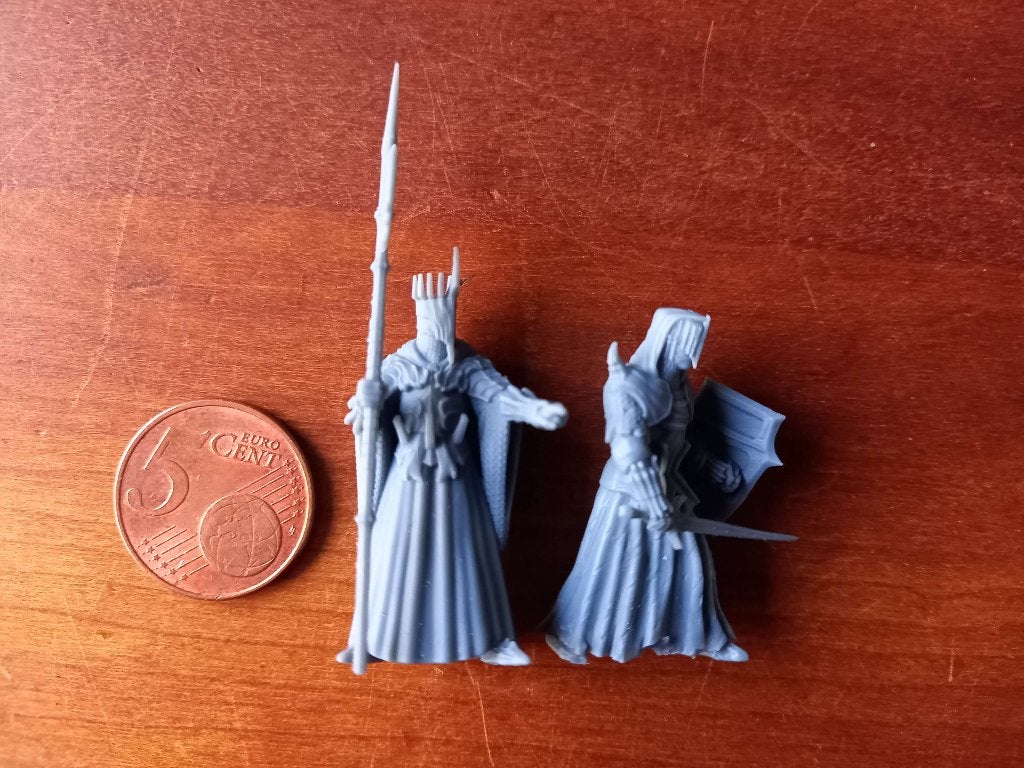 2x 3d printed Black Numenorean resin Mordor MESBG, Ophalen of Verzenden, Zo goed als nieuw, Lord of the Rings, Figuurtje(s)