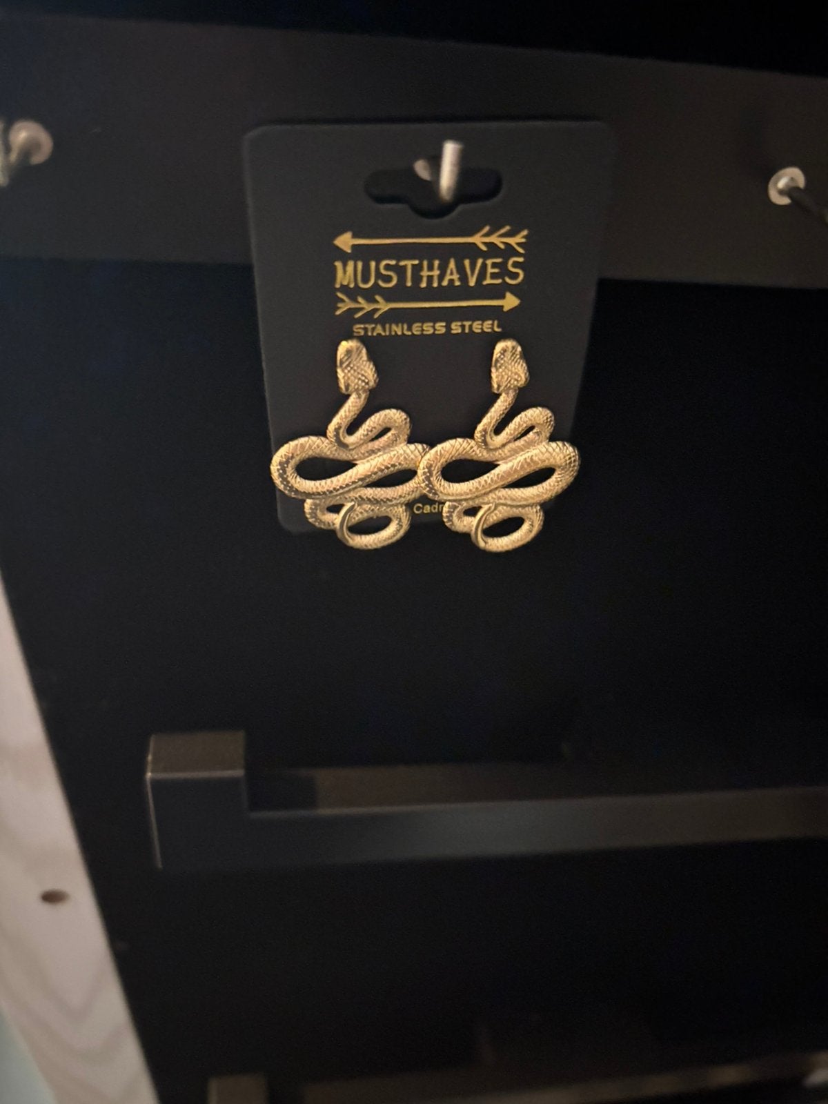 RVS Gouden Slang Oorbellen – Goudkleurig – 4,5 cm, Ophalen of Verzenden, Nieuw, Goud, Overige materialen