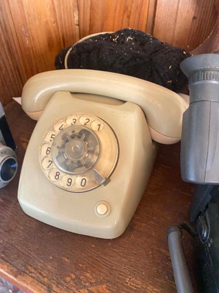 retro telefoon, Ophalen, Gebruikt, Met draaischijf