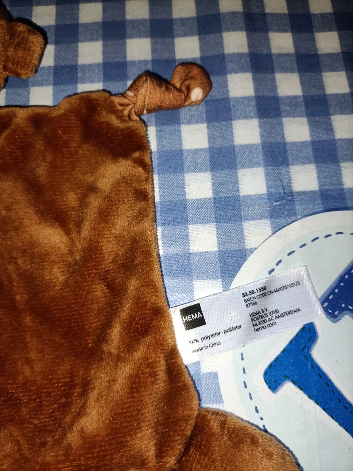 Hema aap knuffeldoekje, Ophalen of Verzenden, Zo goed als nieuw, Overige typen
