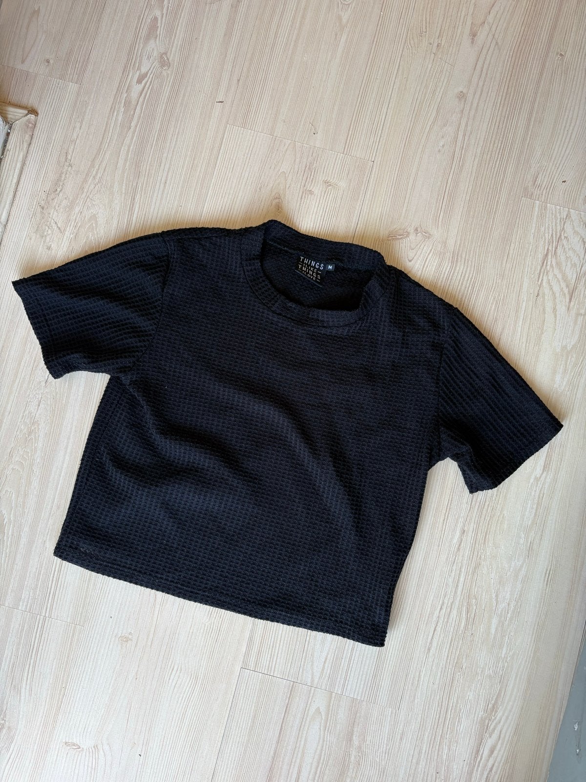 Things I Like Things I Love cropped T-shirt zwart M, Maat 38/40 (M), Zwart, Ophalen of Verzenden, Korte mouw