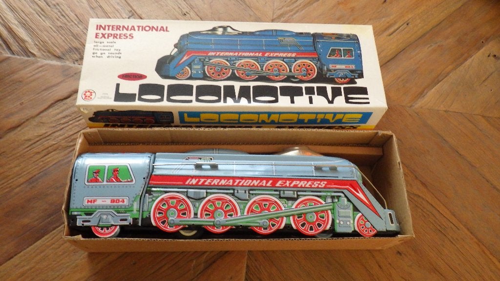 mooie retro locomotief van blik, Ophalen of Verzenden, Overige typen