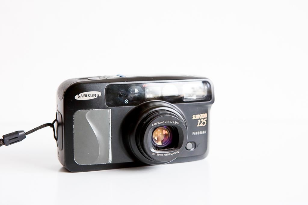 Samsung Camera Slim Zoom 125 met Panorama Frame, Audio, Tv en Foto, Fotocamera's Analoog, Ophalen of Verzenden, Gebruikt, Compact
