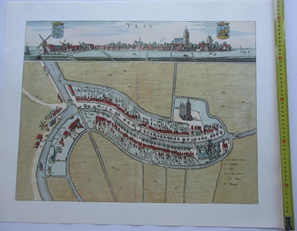 Reproductie IJlst, Hindelopen, Leeuwarden 1664, Boeken, Voor 1800, Nieuw, Ophalen of Verzenden, Landkaart