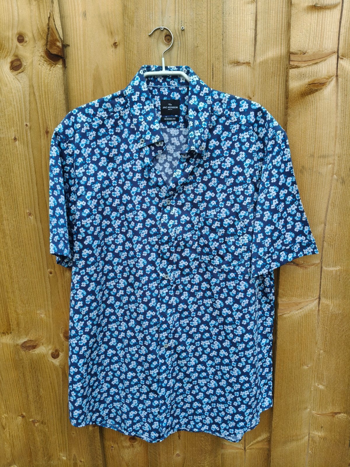 Jac Hensen Modern Fit overhemd met bloemenprint, maat L, Ophalen of Verzenden