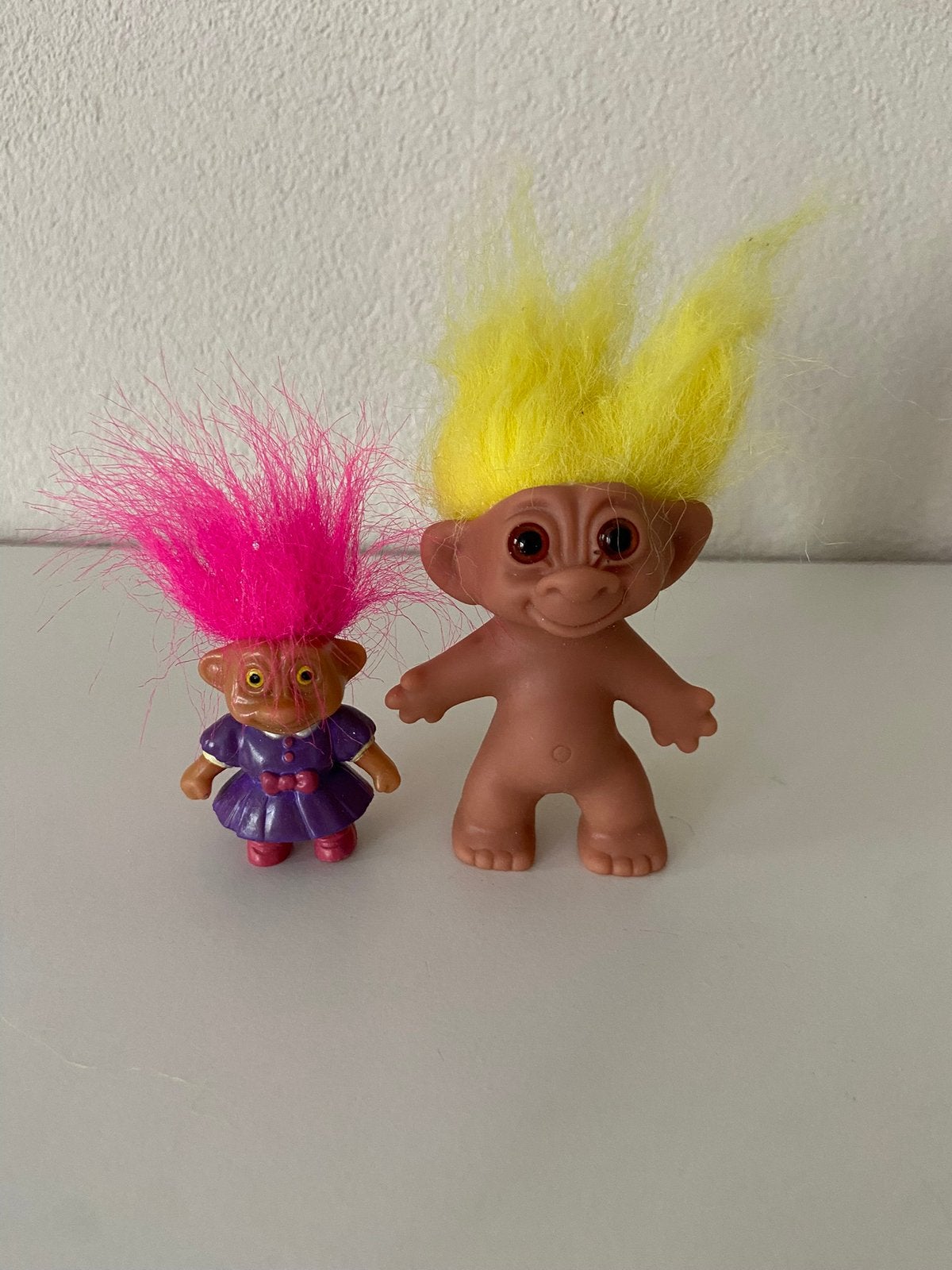Vintage 90s Good Luck Wishnik Uneeda Troll Doll & Soma Troll, Ophalen of Verzenden, Gebruikt