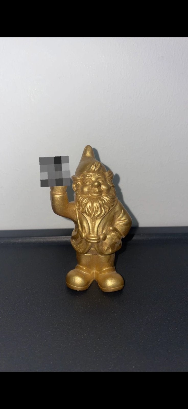 Gouden tuinkaboutertje, Ophalen of Verzenden, Zo goed als nieuw, Overige materialen, Tuinkabouter
