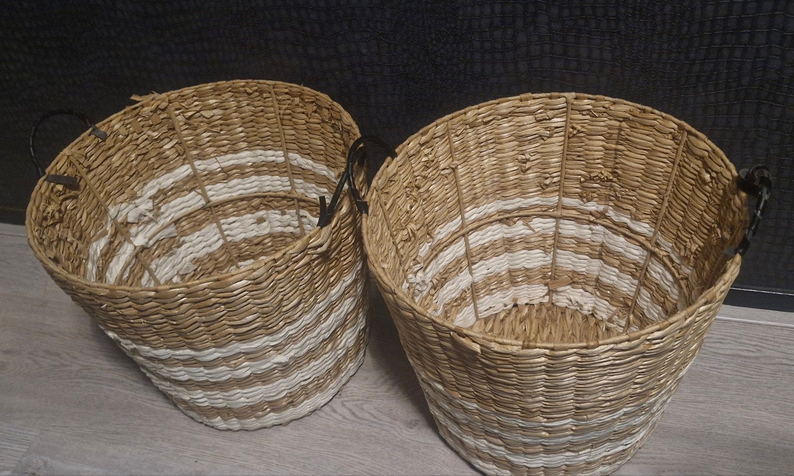 Set van 3 opbergmanden, Ophalen, Gebruikt, Mand, Rond