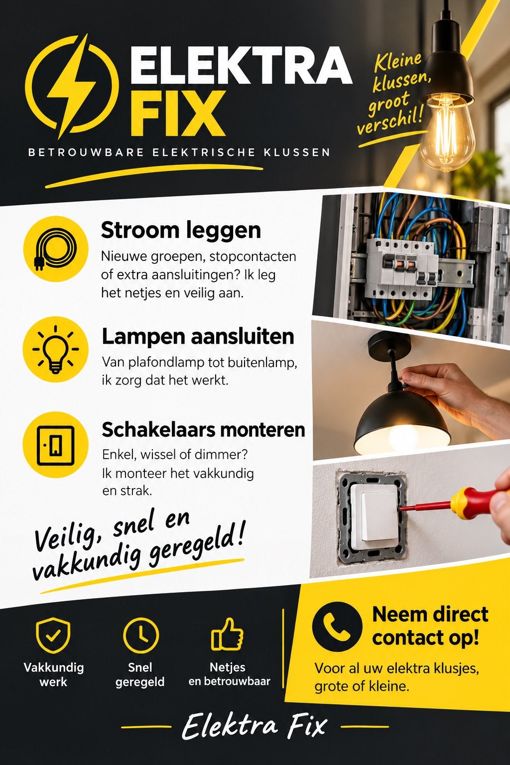 Elektricien nodig ?, Ophalen of Verzenden