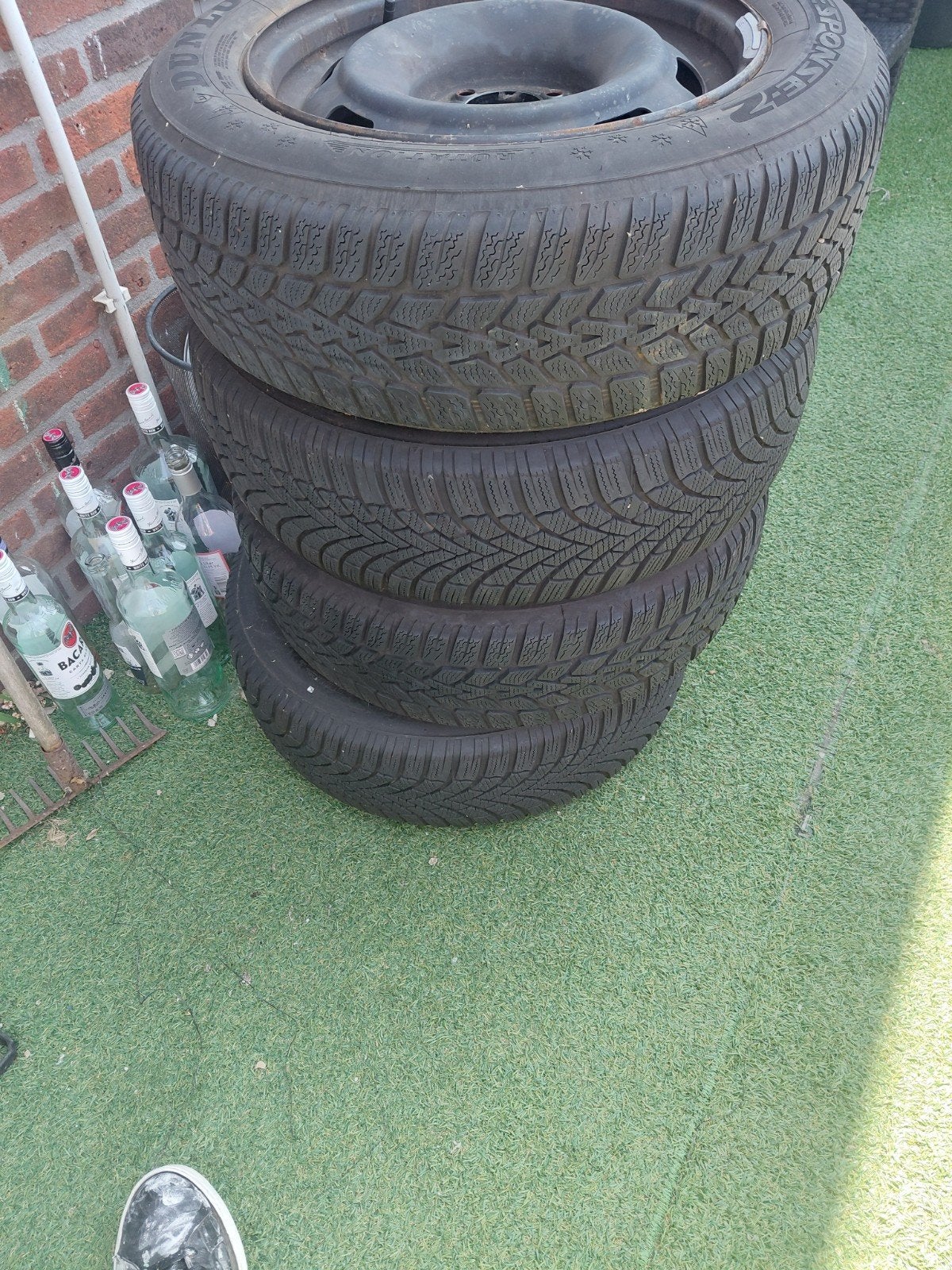 Winterbanden met velgen - 185/65R15, Auto-onderdelen, Banden en Velgen, Ophalen, Gebruikt, 15 inch, Banden en Velgen