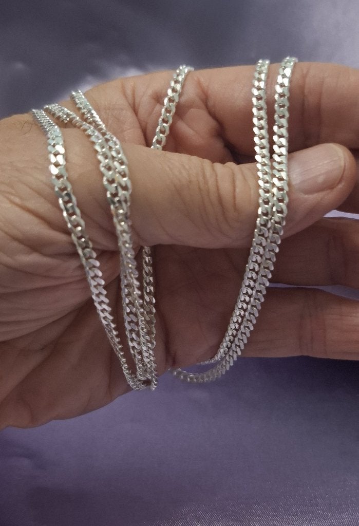 Lange zilveren buikketting c.q. halsketting van 126 cm, Verzenden, Nieuw, Zilver, Zilver