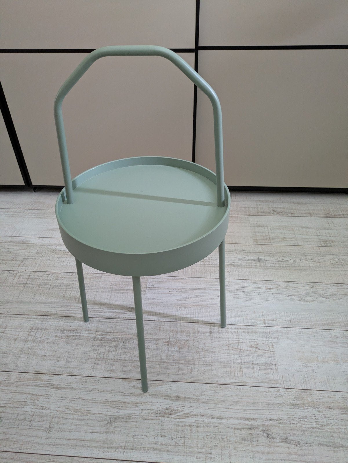 Ikea BURVIK bijzettafel, Minder dan 55 cm, Modern, Scandinavisch, Metaal of Aluminium, Rond