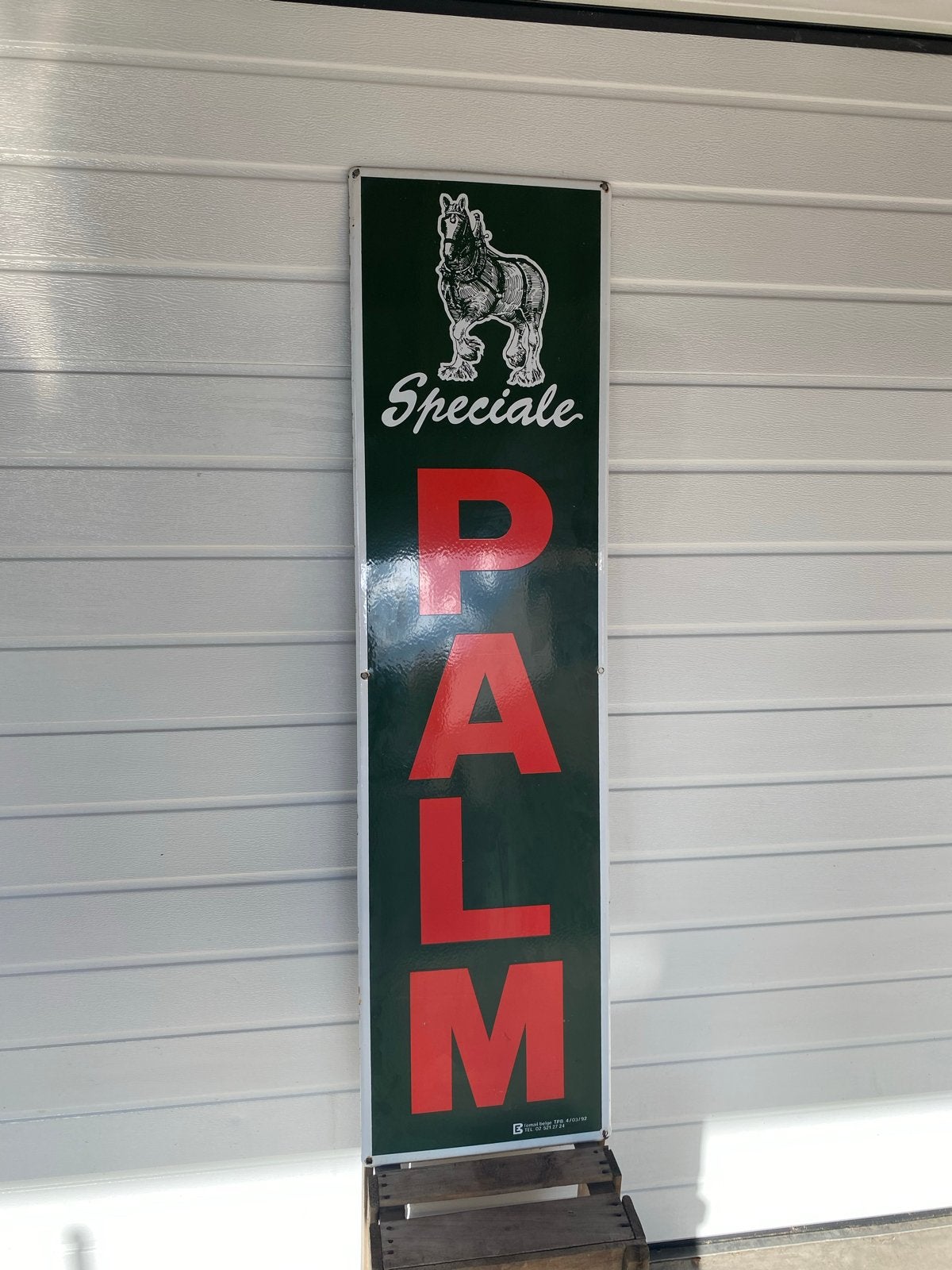 Speciaal Palm Emaille Reclamebord, Verzamelen, Ophalen of Verzenden, Zo goed als nieuw, Reclamebord
