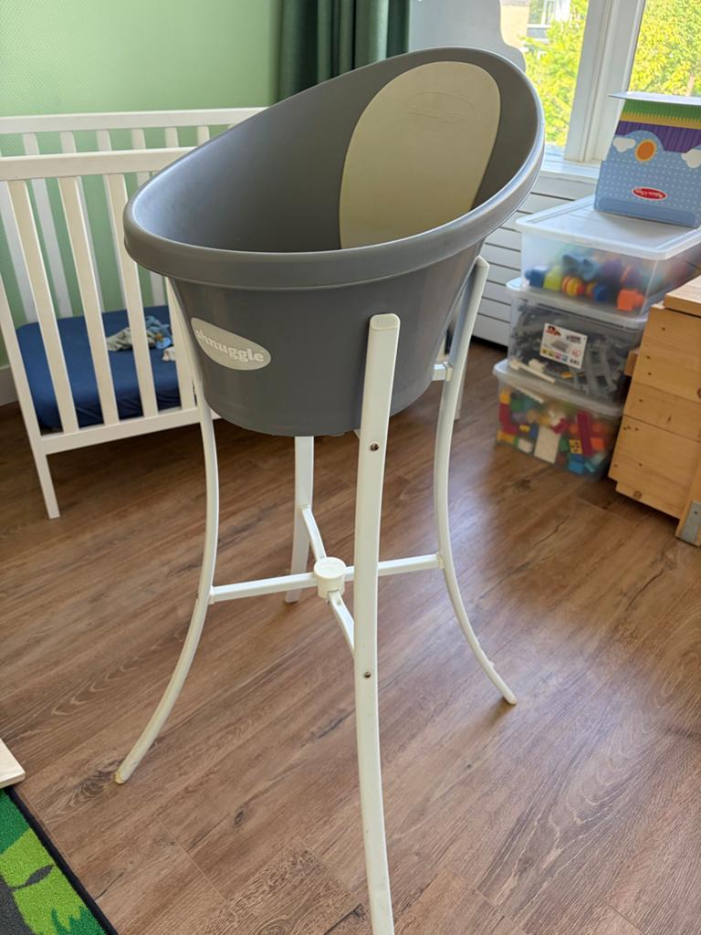 Shnuggle babybadje met standaard, Gebruikt, Badje, Standaard, Ophalen