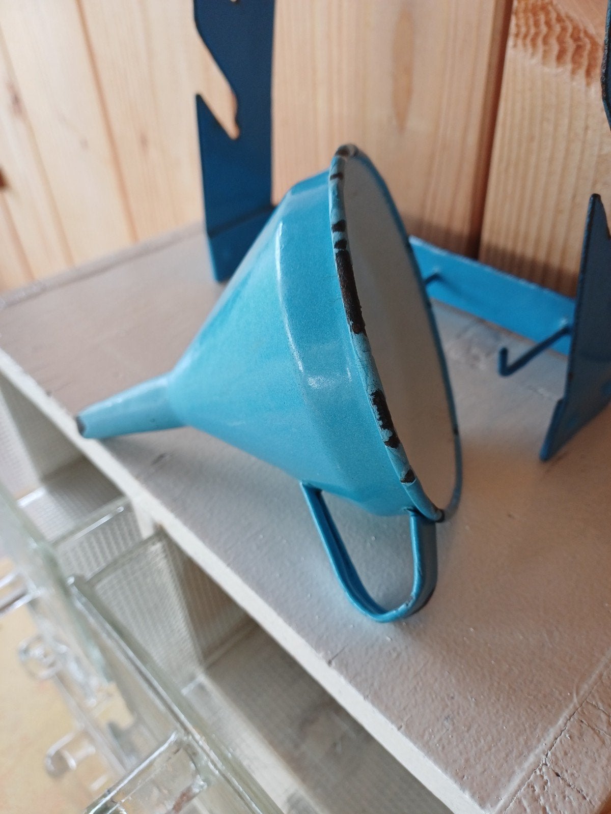 Brocant Blauw Emaille, Antiek en Kunst, Ophalen of Verzenden