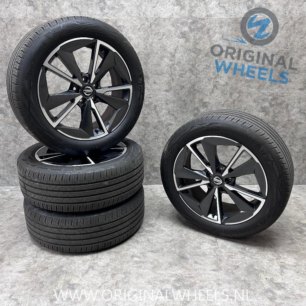 19 inch originele velgen + zomerbanden Nissan Qashqai 6UA3A, 19 inch, Gebruikt, Banden en Velgen, Ophalen of Verzenden