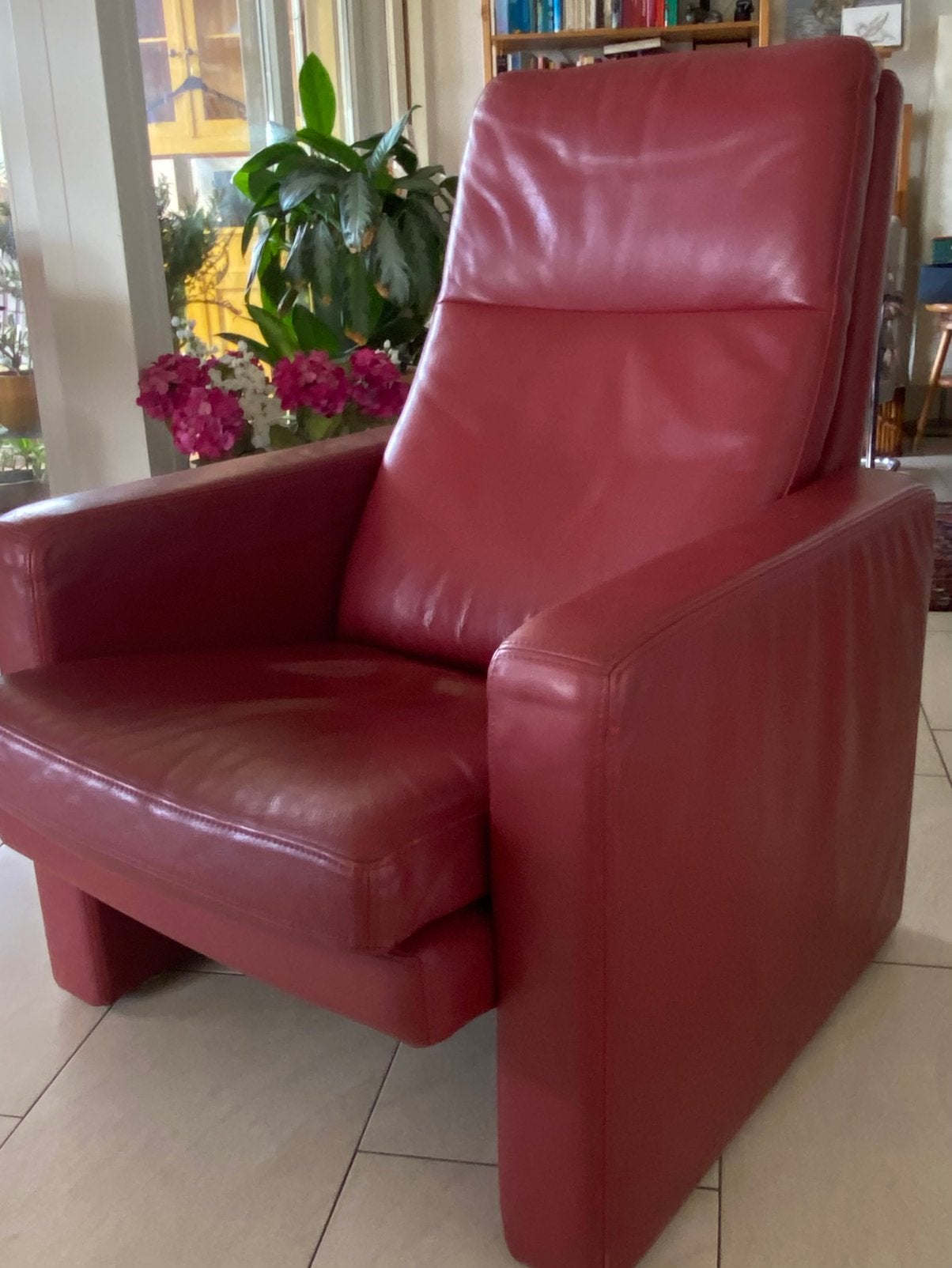 Lederen fauteuil van het Nederlandse merk Perida, Huis en Inrichting, Ophalen, Gebruikt, Strak, eenvoud, Rietveld, le Corbusier