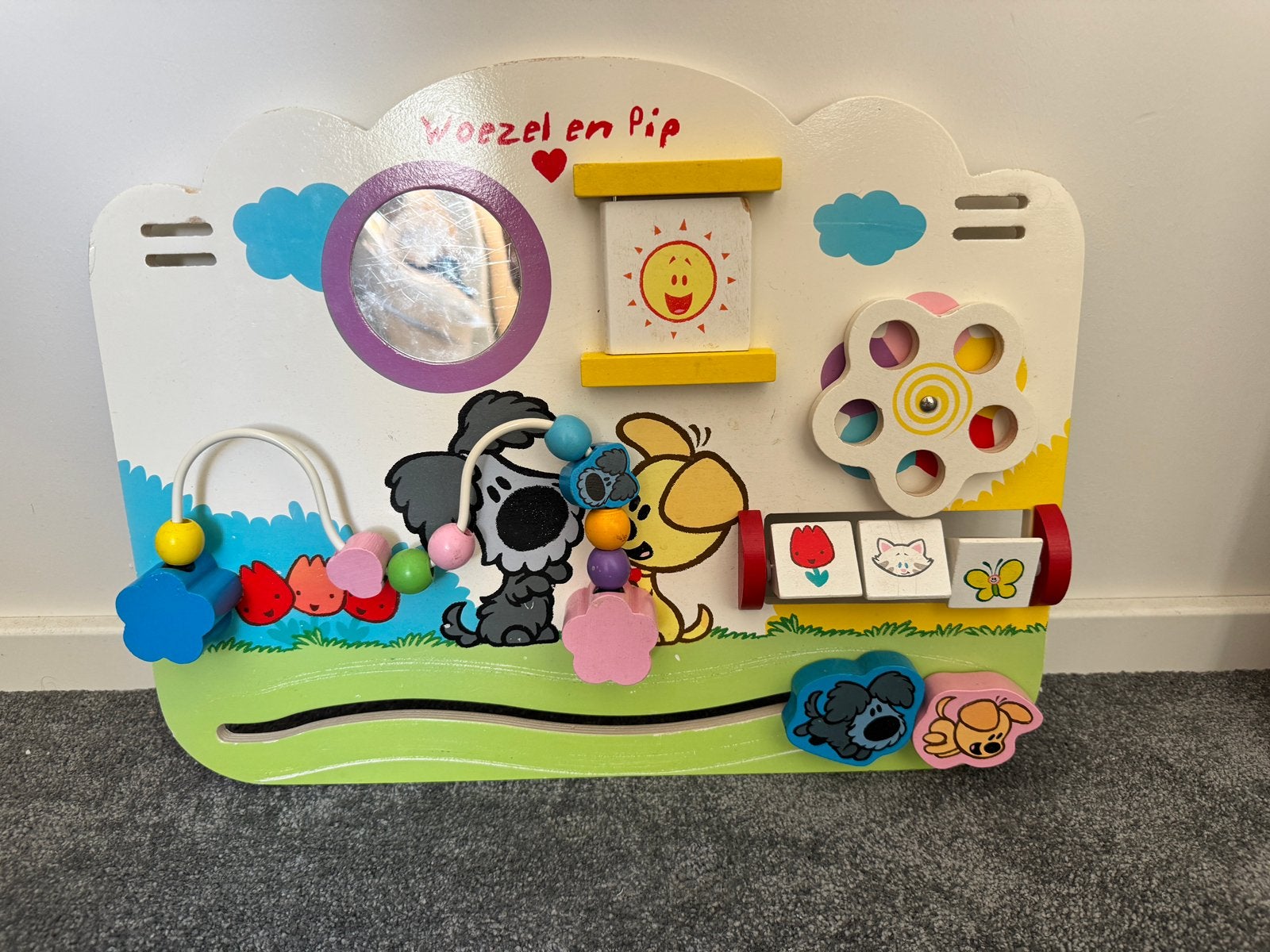 Woezel en Pip box bord - speelbord - activiteitenbord, Ophalen, Gebruikt, Overige typen