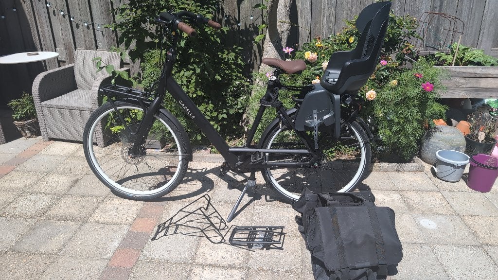 Gazelle Bloom C7 Damesfiets inclusief kinderzitje en meer, Fietsen en Brommers, Fietsen | Dames | Moederfietsen, Ophalen, 56 cm of meer