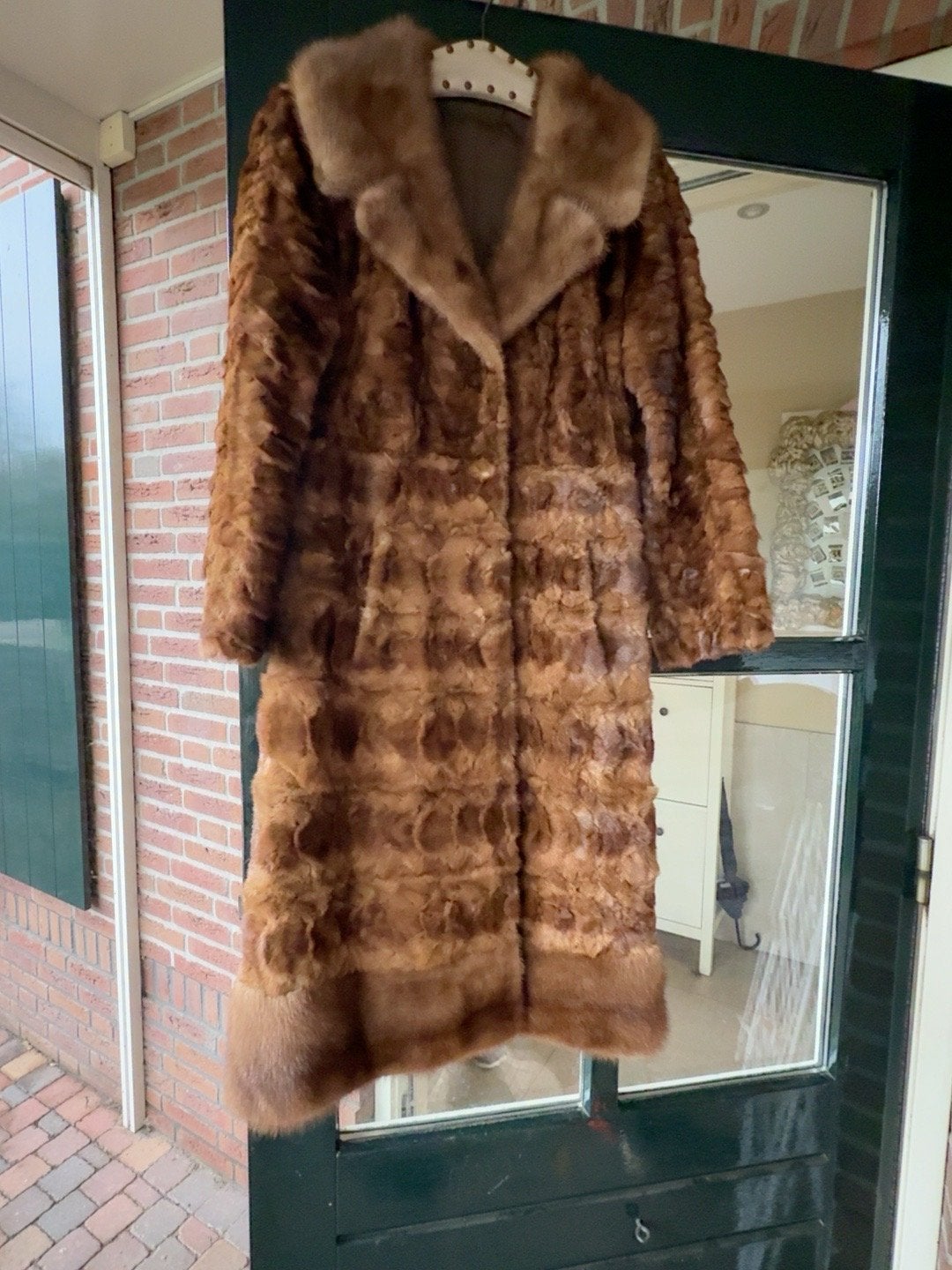 Vintage Bontjas Dames Maat XS/S Bruin, Ophalen of Verzenden, Gedragen, Maat 34 (XS) of kleiner, Bruin