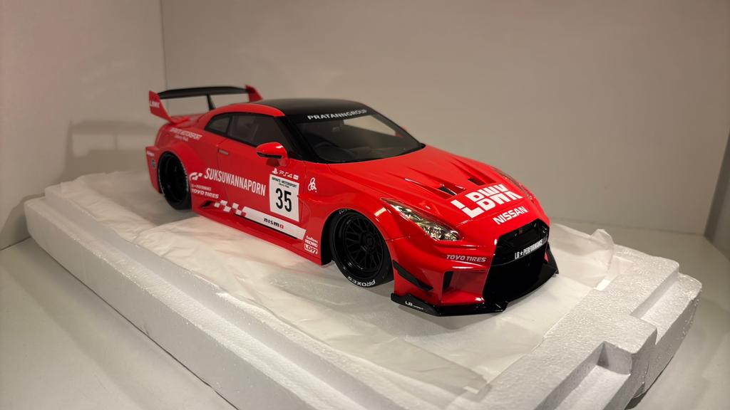 Nissan 35gt -rr lb-sihouette works gt top speed 1.18, Hobby en Vrije tijd, Modelauto's | 1:18, Overige merken, Ophalen of Verzenden